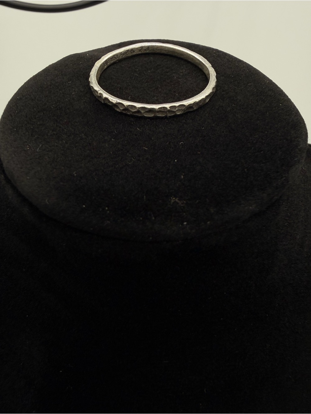 PZ Or Paz Israel 925 Sterling Silver Hammered Band Stacking Ring Sz 11.5